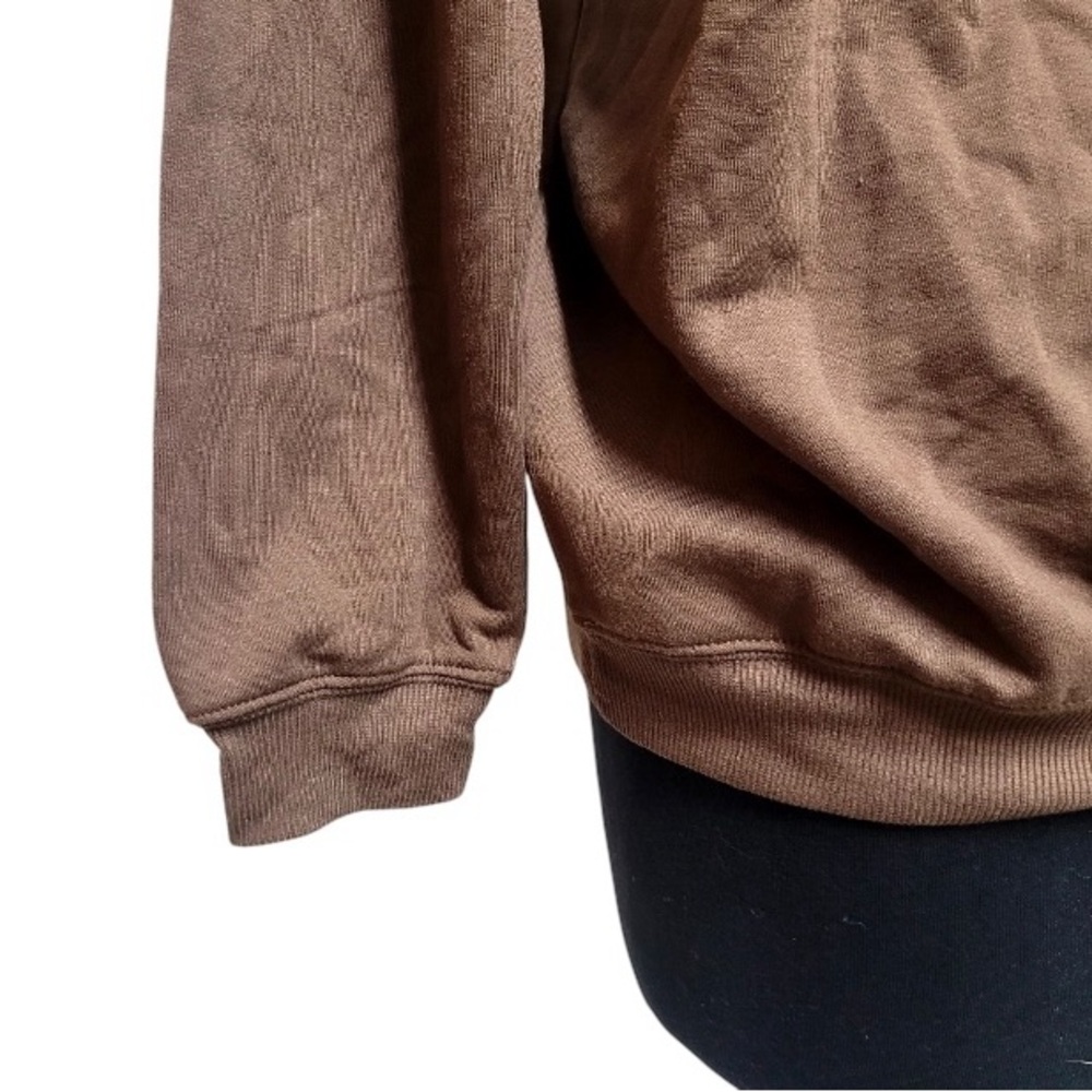 Barbie NWT Women's Squares Cozy Graphic Sweatshirt S, Brown Mattel Hybrid - Picture 5 of 16